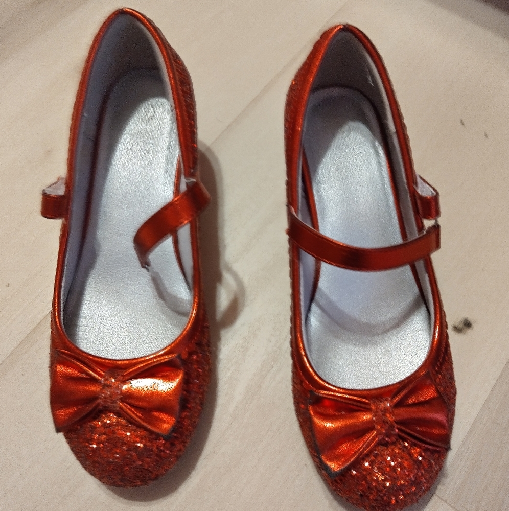 Red Girls Glitter Shoes